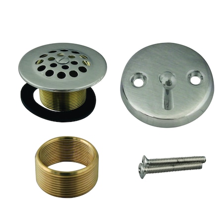 Westbrass Beehive Grid Universal Tub Trim W/ Trip Lever Faceplate in Stainless Steel D92K-20